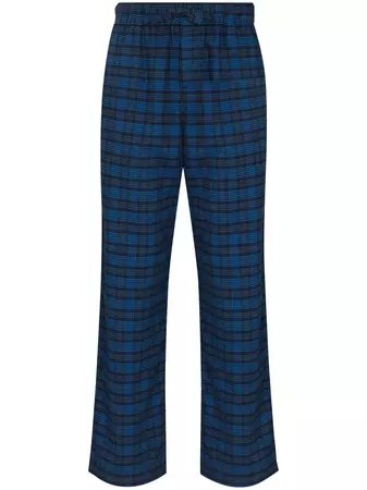 TEKLA Flannel Check Pajama Trousers