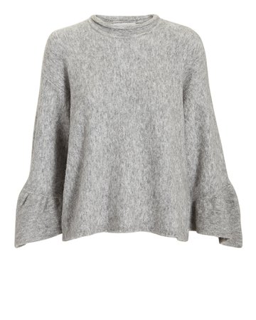Ruffle Sleeve Grey Sweater | 3.1 Phillip Lim