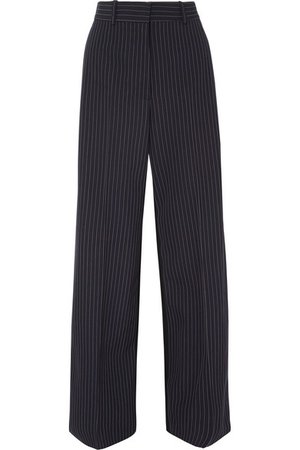 Stella McCartney | Two-tone pinstriped wool wide-leg pants | NET-A-PORTER.COM