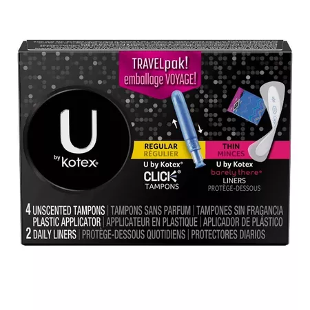 U By Kotex Travel Pack Tampons And Liners - 6ct : Target