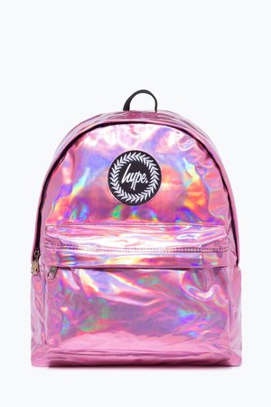 HYPE. Pink Metallic/Holographic Backpack
