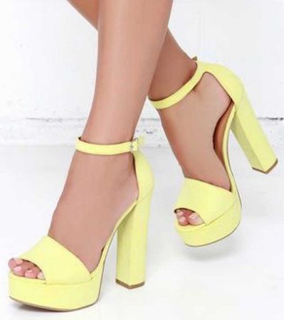 yellow heel