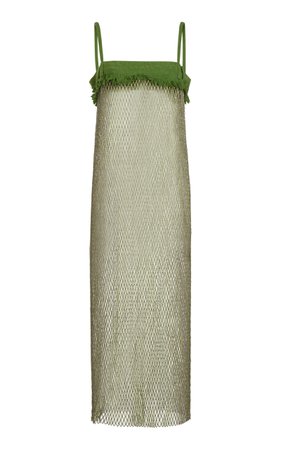Denim Bust Crystal Net Midi Dress By Christopher Esber | Moda Operandi
