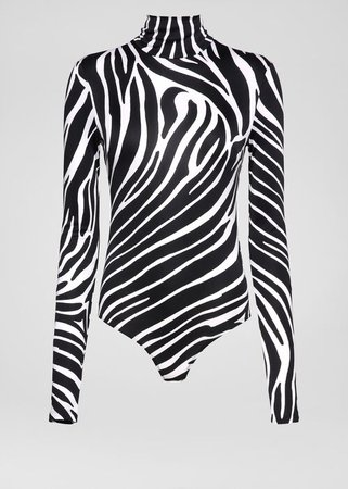 Versace Zebra Print Bodysuit for Women | Online Store EU