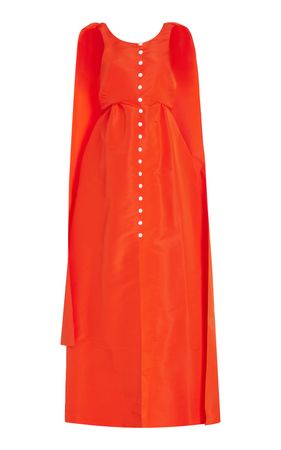 Thumper Sleeveless Cape-Detailed Silk Gown By Rosie Assoulin | Moda Operandi