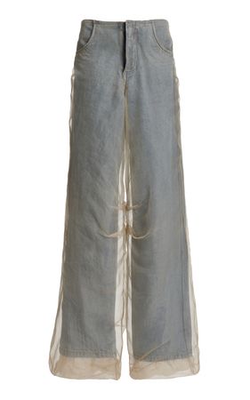 Silk-Cotton Wide-Leg Jeans By Christopher Esber | Moda Operandi