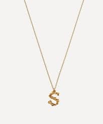 Gold Necklace With The Letter S - Google Search