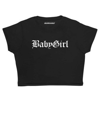 FREE UK Shipping Baby Girl Gothic Black Crop top Y2k 90s | Etsy