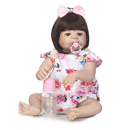 Amazon.com: BZDOLL 22-inch Vivid Baby Girl Full Silicone Vinyl Body Reborn Doll 55cm Lifelike Newborn Girl Baby Children Birthday Toys: Gateway