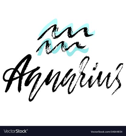 Zodiac sign of aquarius astrology Royalty Free Vector Image
