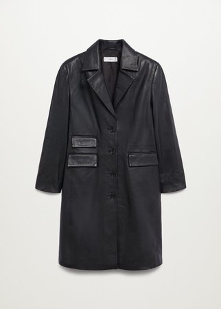 Pockets leather jacket - Women | Mango USA