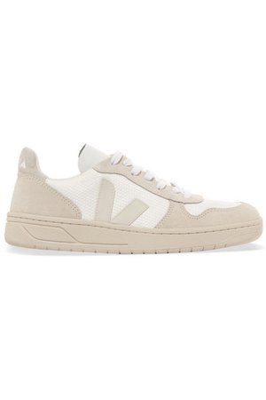 Veja | V-10 mesh, suede and leather sneakers | NET-A-PORTER.COM
