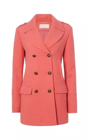 Buy Lady M Pink Wool Peacoat online - Etcetera