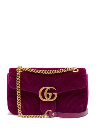 GG Marmont small quilted-velvet cross-body bag | Gucci | MATCHESFASHION.COM