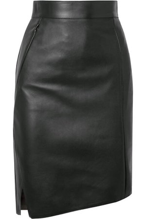 falda de cuero negra
