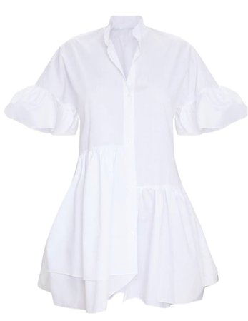 white frill dress