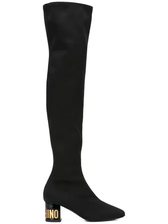 Moschino thigh high neoprene boots £1,194 - Fast Global Shipping, Free Returns