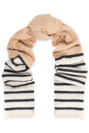 Striped two-tone intarsia-knit scarf | BRUNELLO CUCINELLI | Sale up to 70% off | THE OUTNET