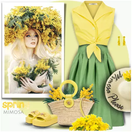 @SHOALEH-NIA CREATION DO NOT USE...soft-yellow-with-spring-green - Fashion look - URSTYLE