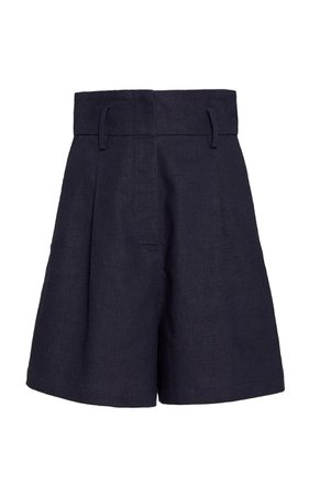 St. Agni Ranger Linen-Blend Shorts Size: XS