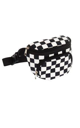 Monochrome checkerboard fanny pack- Pretty Little Thing