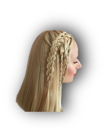 blonde braided plaited hairstyle