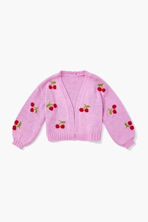 Girls Cherry Cardigan Sweater (Kids)
