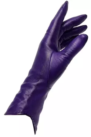 Vintage Bill Blass Grandoe Purple Leather Silk Lined Gloves Size 7 – Modig