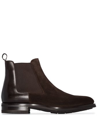 Shop Santoni panelled Chelsea boots with Express Delivery - FARFETCH