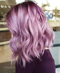 short hair wavy purple