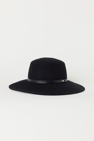 hm black wool hat