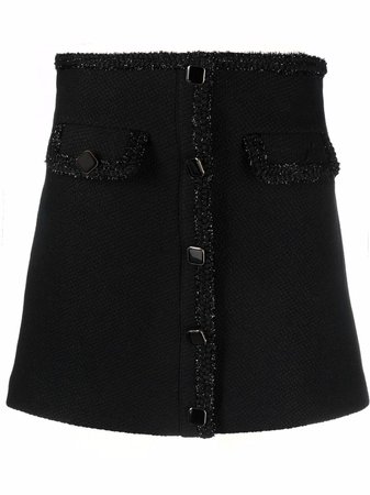 Shop Self-Portrait high-waisted tweed mini skirt with Express Delivery - FARFETCH