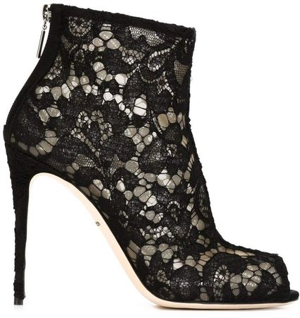 floral lace booties