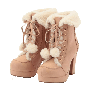 Fluffy Brown Boots