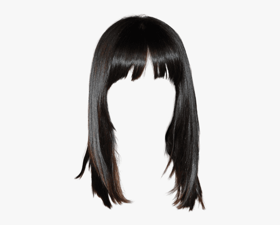 png #hair #black #bangs #straight #freetoedit - Transparent Background Girl Hair Png , Free Transparent Clipart - ClipartKey