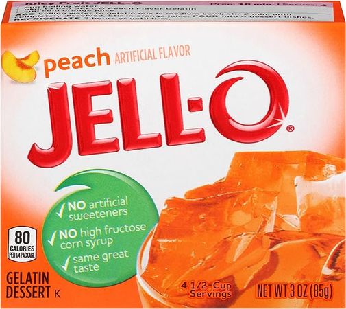 Jell-O Peach Gelatin Dessert 85g : Amazon.co.uk: Grocery