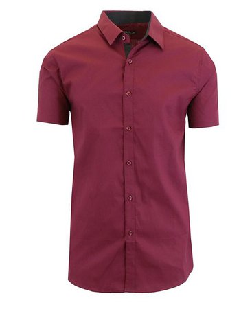 Galaxy By Harvic Men's Slim-Fit Short Sleeve Solid Dress Shirts & Reviews - Casual Button-Down Shirts - Men - Macy's