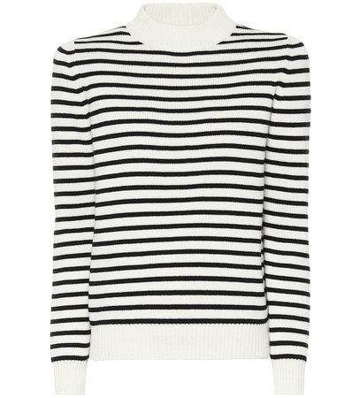 Saint Laurent - Striped cotton and wool sweater | Mytheresa