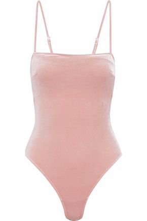 Velvet thong bodysuit | FLEUR DU MAL | Sale up to 70% off | THE OUTNET