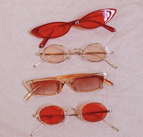 vintage aesthetic red glasses