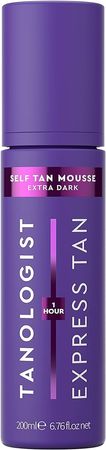 Amazon.com: Tanologist Express Self Tan Mousse, Extra Dark - Hydrating Sunless Tanning Foam, Vegan and Cruelty Free - 6.76 Fl Oz : Beauty & Personal Care