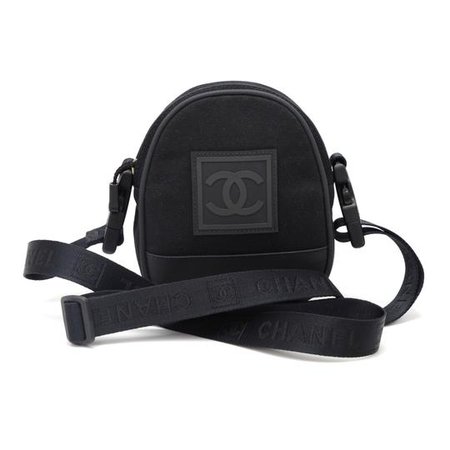 Chanel Sports Line 2way Pochette Cg187 Black Canvas Cross Body Bag - Tradesy