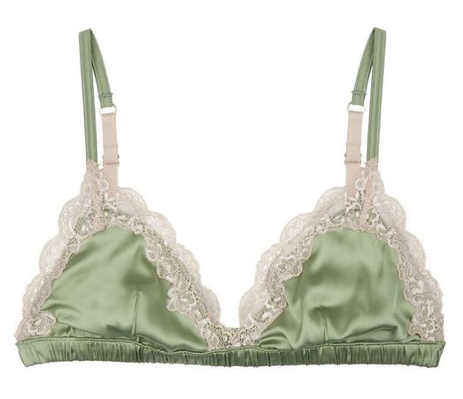 green lace bralette png