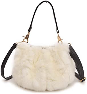 Amazon.com: QTMY Faux Fur Tote Crossbody Bag Purse Handbag for Women (Leopard Print): Shoes