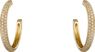 CRN8515097 - Etincelle de Cartier earrings - Yellow gold, diamonds - Cartier