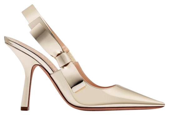 Dior Gold J'adior 10cm Patent Leather Slingback Sweet D Sandal Heel Pumps Size EU 36 (Approx. US 6) Regular (M, B) - Tradesy