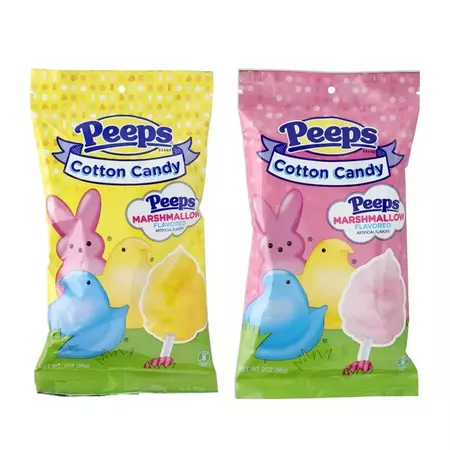 CGT Easter Peeps Cotton Candy Marshmallow Flavored Chick and Bunny Snack Treat Fat Gluten Sodium Cholesterol Free Spring Birthday Party Favor Basket Stuffers Gift Basket 2 oz. (Pack of 2) - Walmart.com