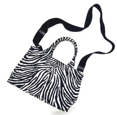 prada zebra canvas logo crossbody bag