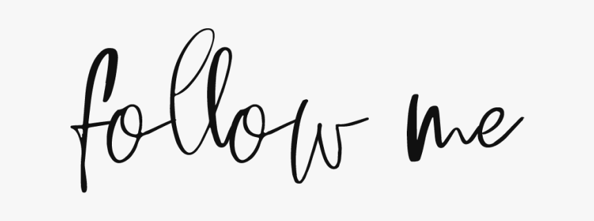 Btn Follow Me On Social Media - Calligraphy, HD Png Download - kindpng