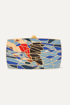 13BC | The Dive gold-tone and enamel clutch | NET-A-PORTER.COM